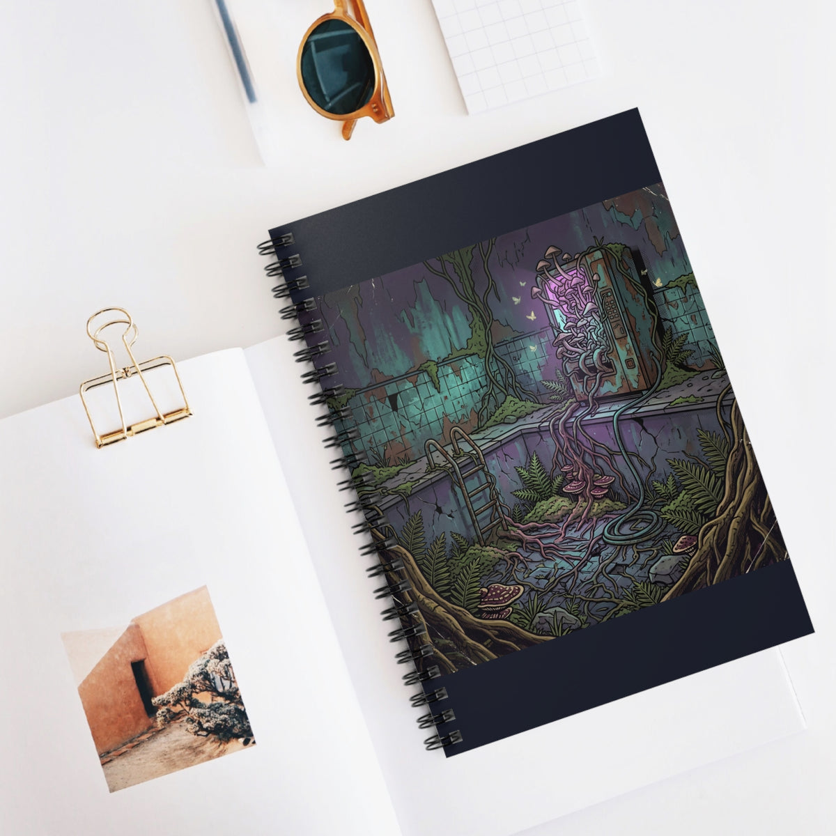 Overgrown Vending Machine | Spiral Bound Notebook
