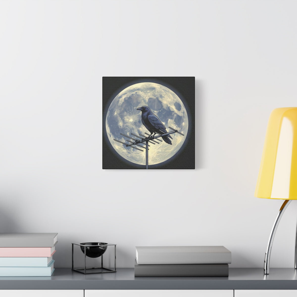 Crow on Antenna | Matte Canvas
