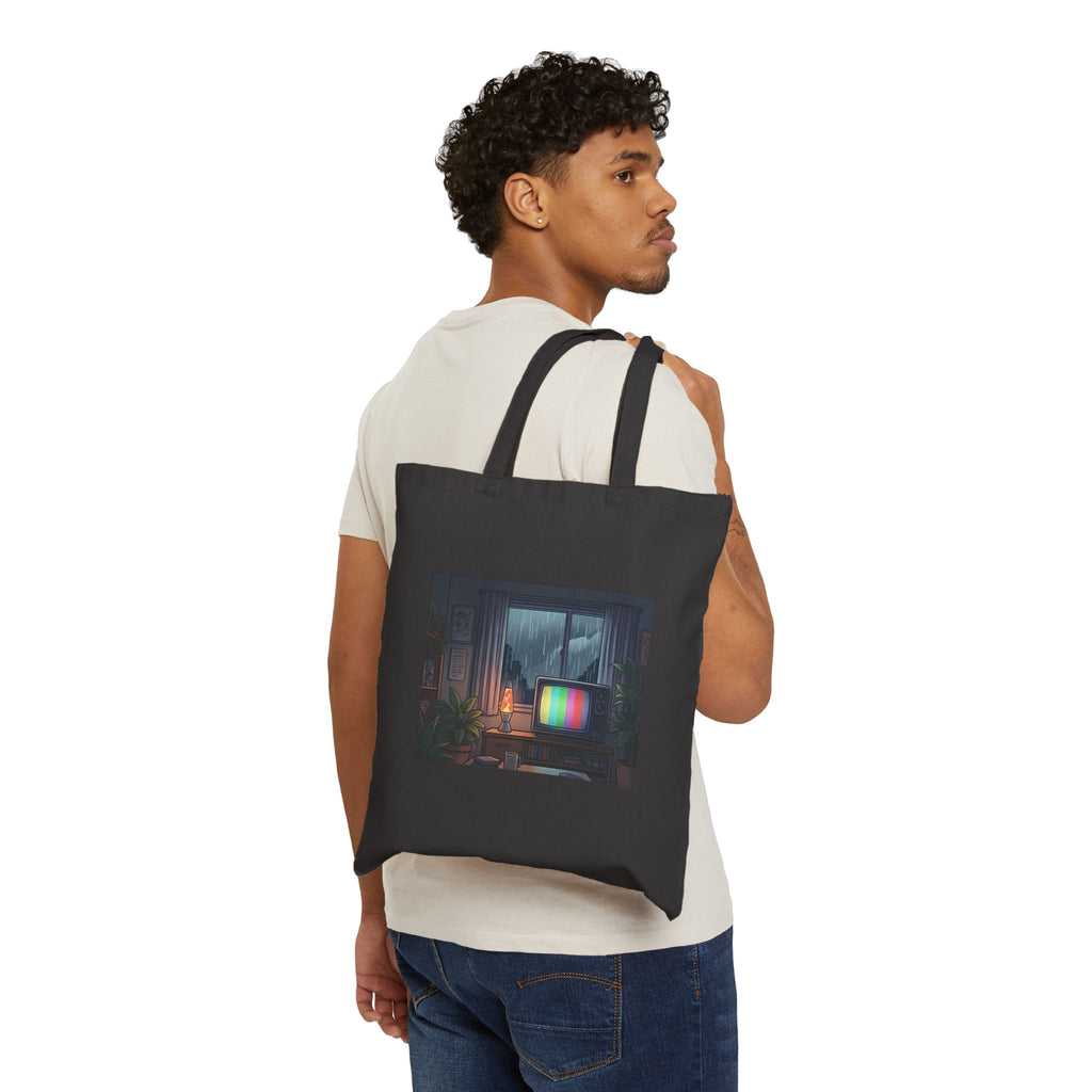 Rainy Night Broadcast | Canvas Tote Bag