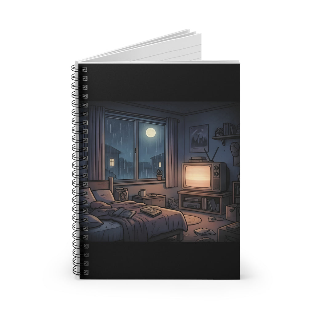 Rainy Bedroom | Spiral Bound Notebook