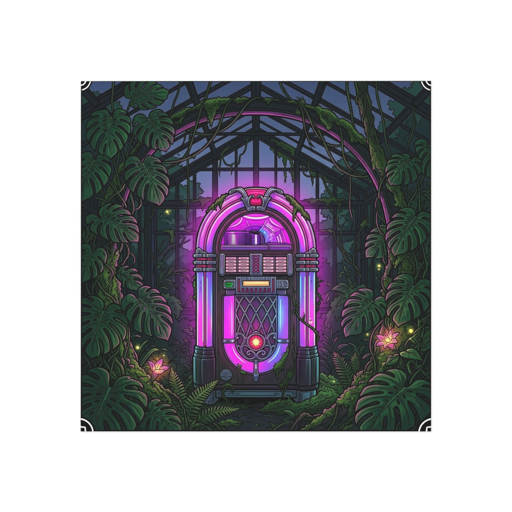Jukebox Solarium | Square Fridge Magnet