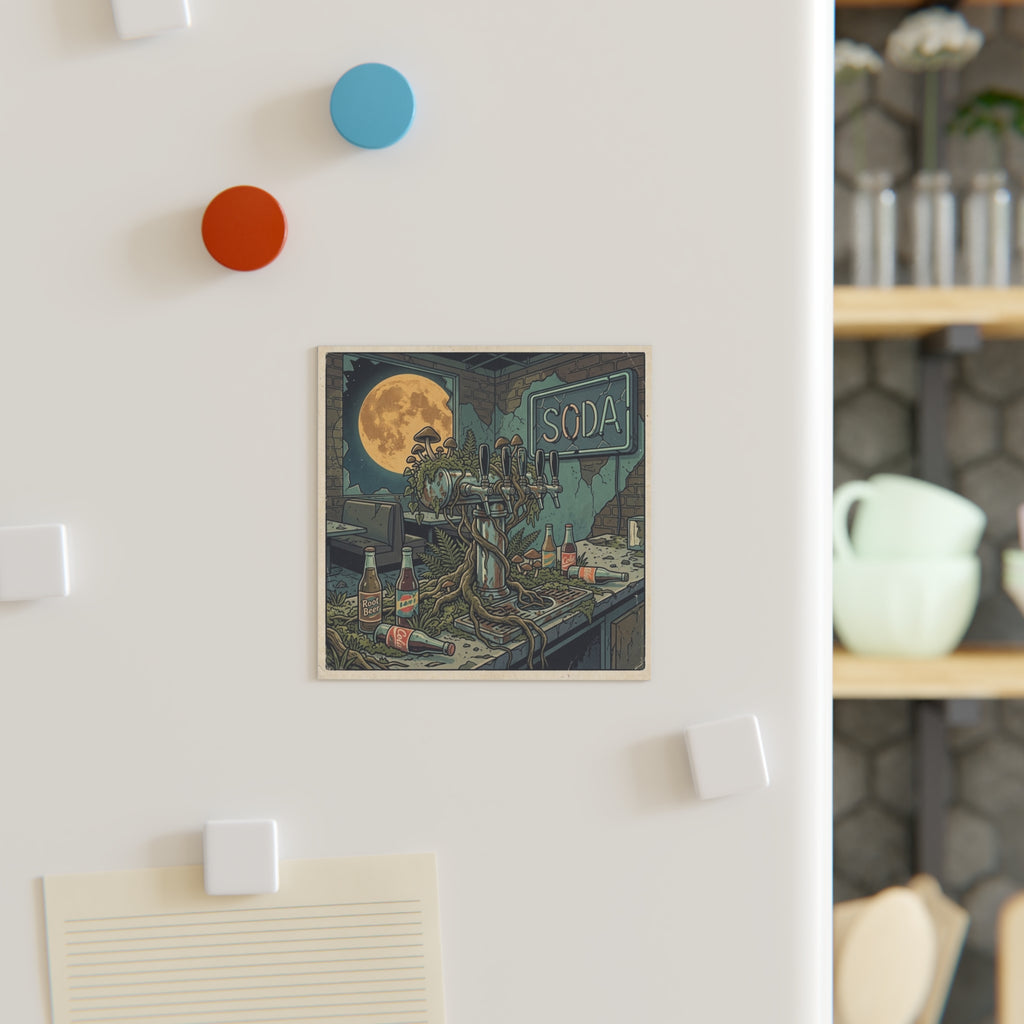 Overgrown Taproom | Square Fridge Magnet