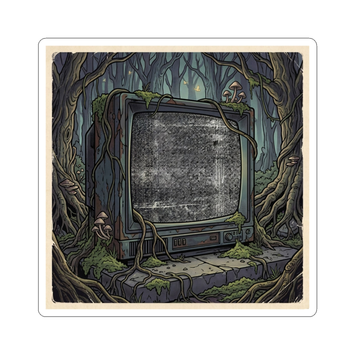 Forest Static | Kiss-Cut Sticker