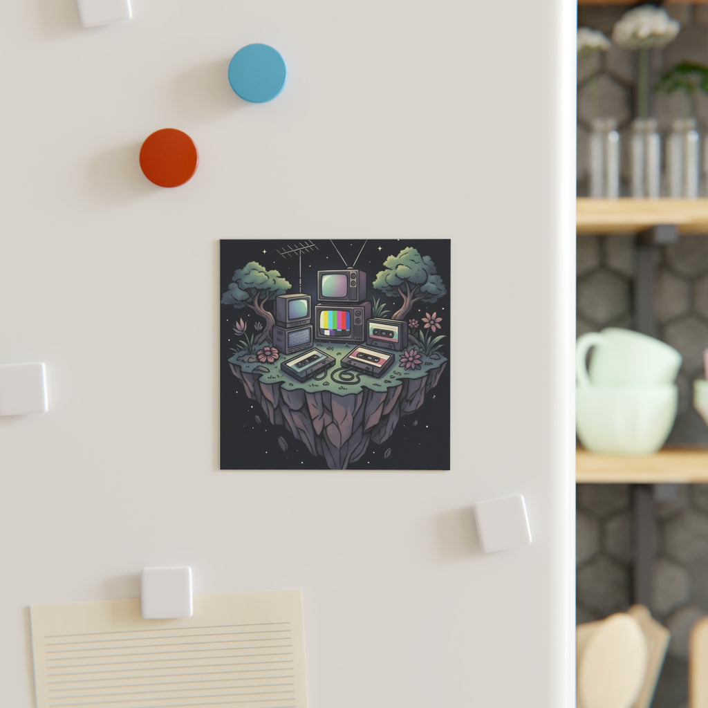 Floating Island | Square Fridge Magnet