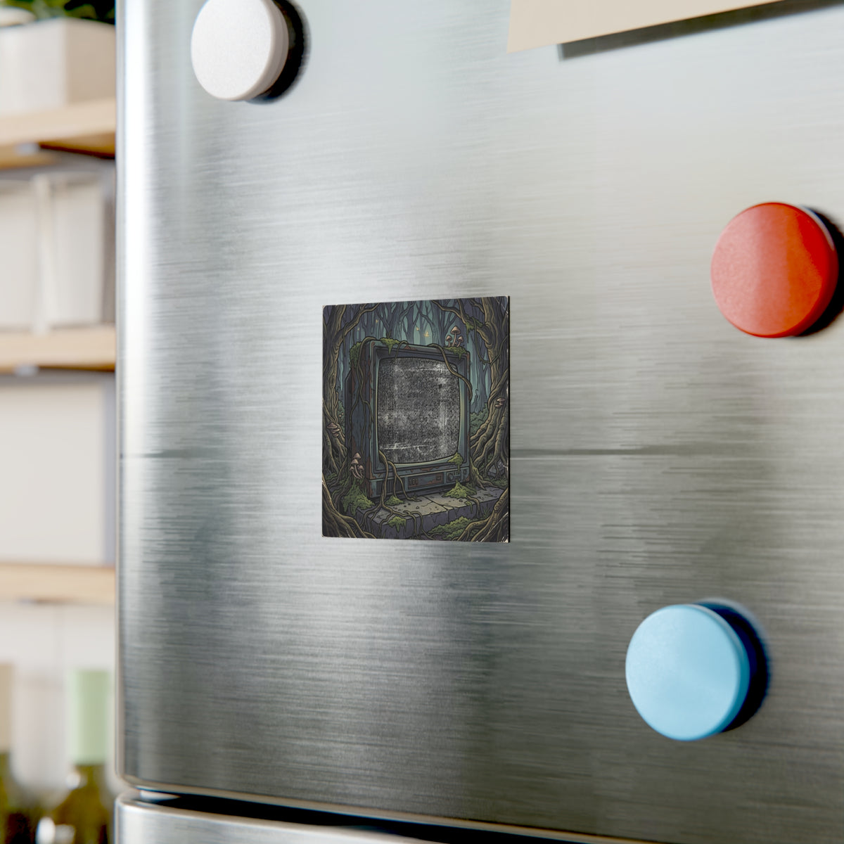 Forest Static | Square Fridge Magnet