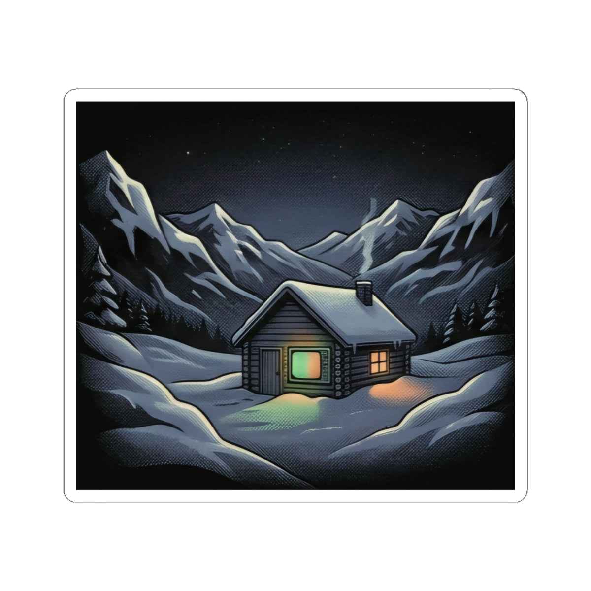 Static Cabin | Kiss-Cut Sticker