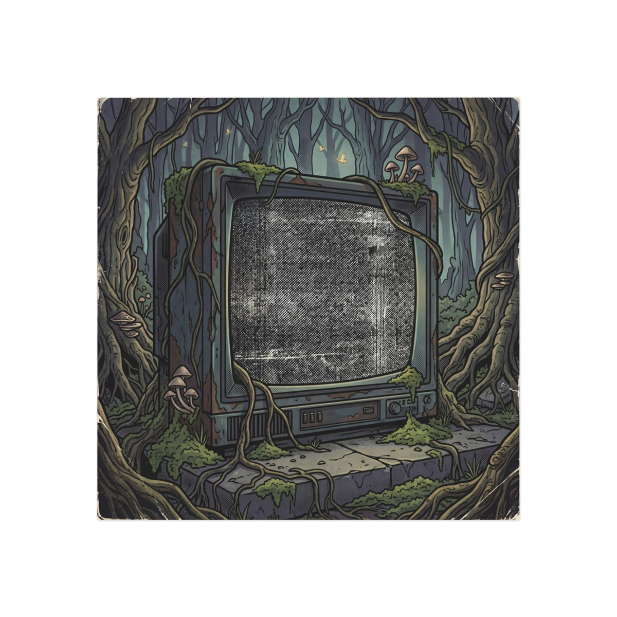 Forest Static | Square Fridge Magnet