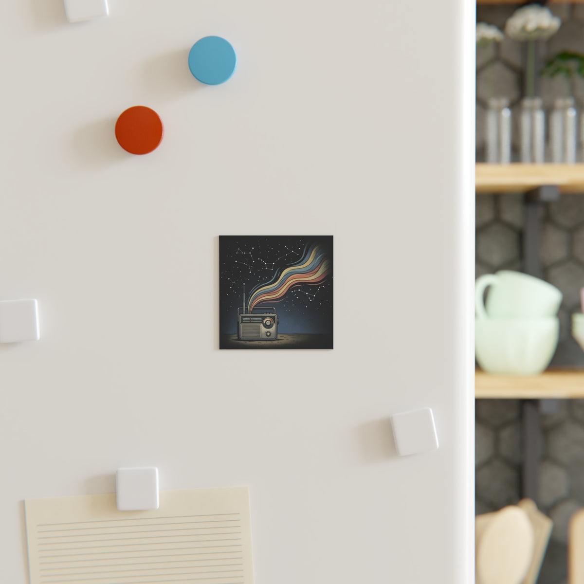 Radio Constellations | Square Fridge Magnet