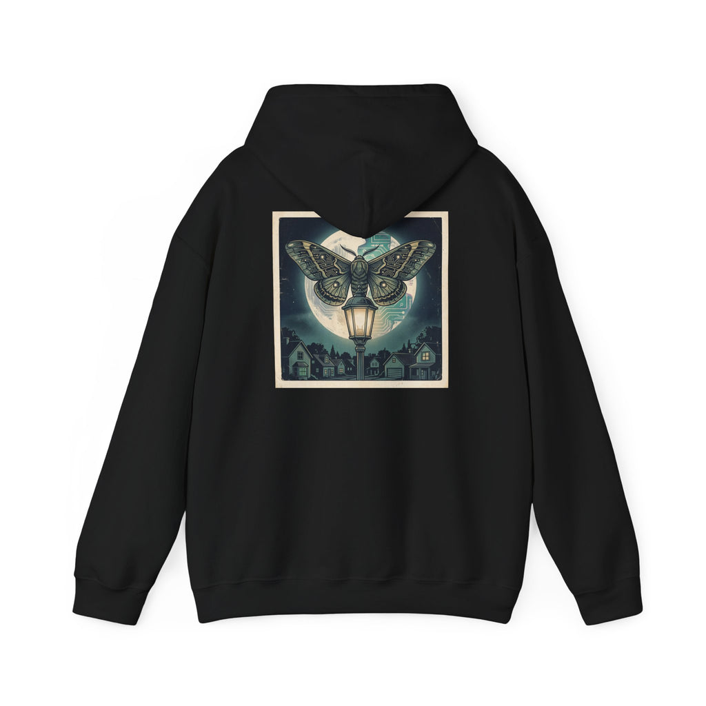 Circuit Moth | Print on Back Hoodie