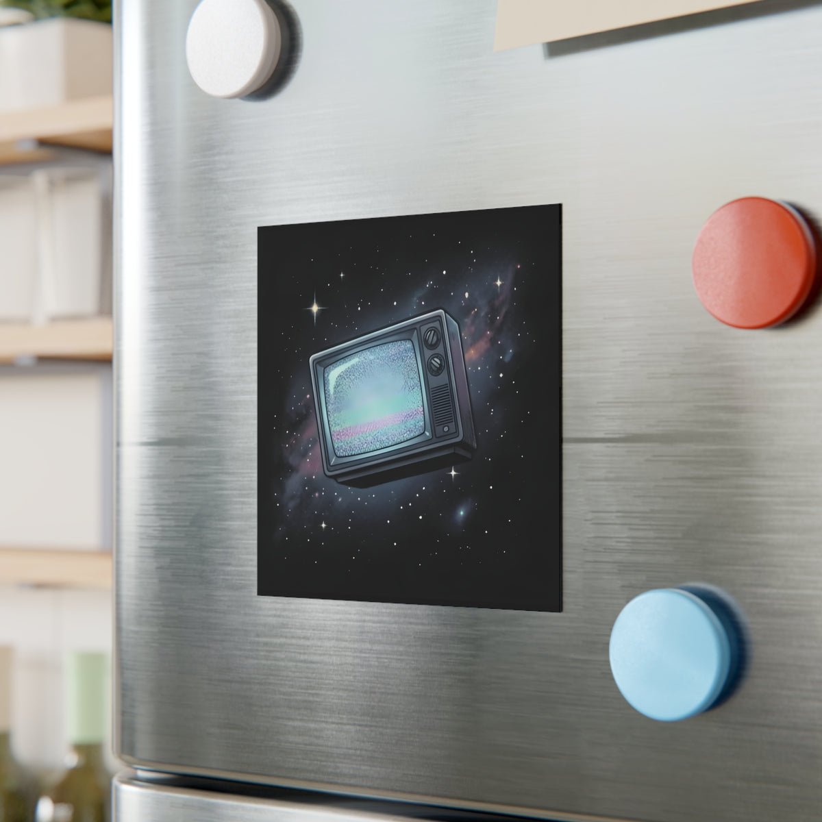 CRT in Space | Square Fridge Magnet
