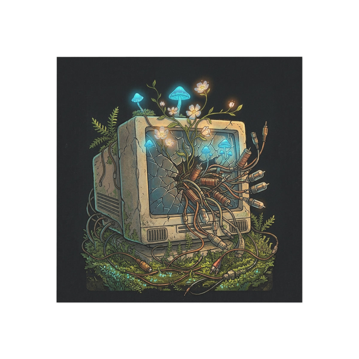Filament Bloom | Square Fridge Magnet