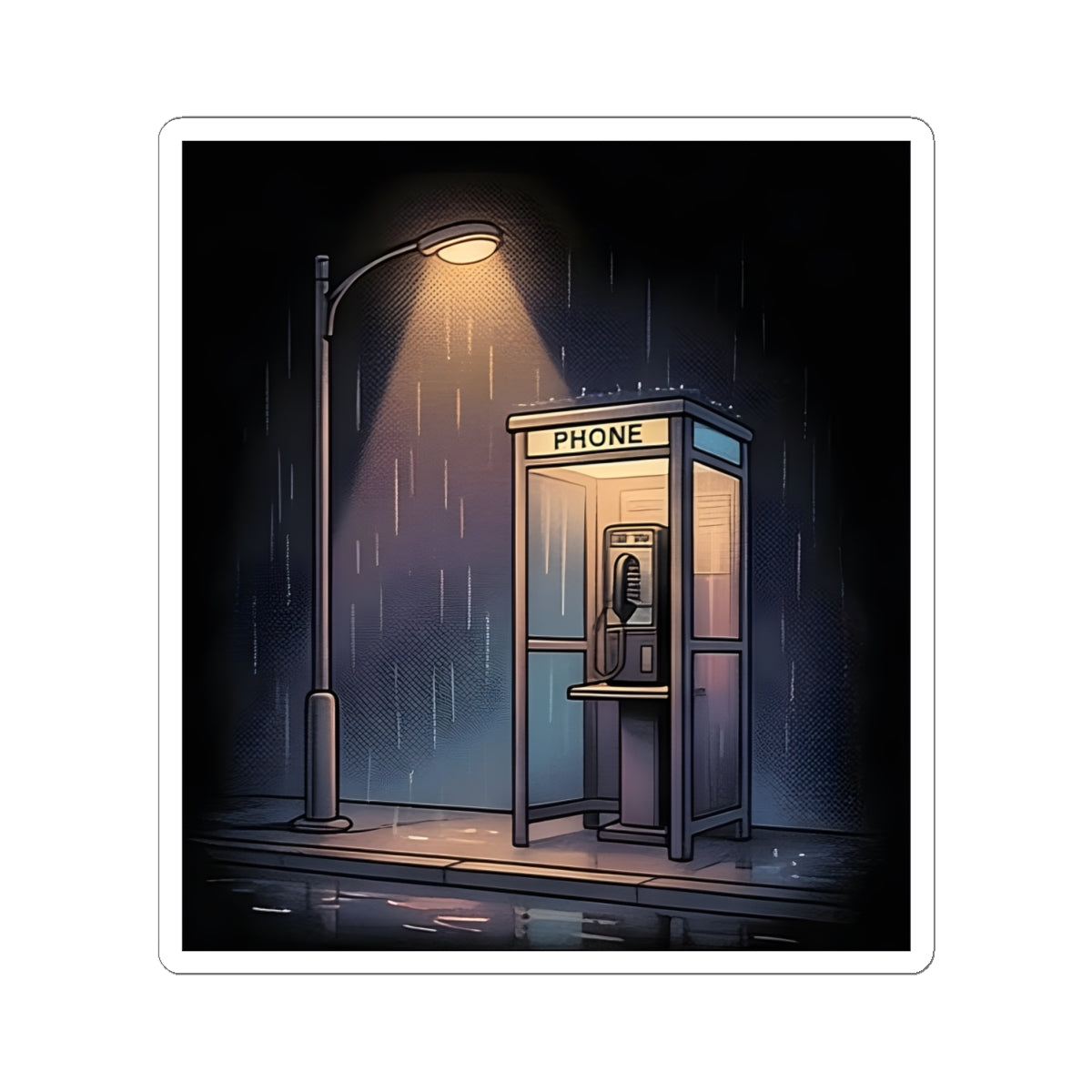Midnight Pay Phone | Kiss-Cut Sticker