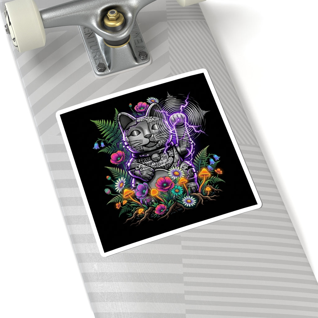 Kinetic Static Cat | Kiss-Cut Sticker - Planet Static