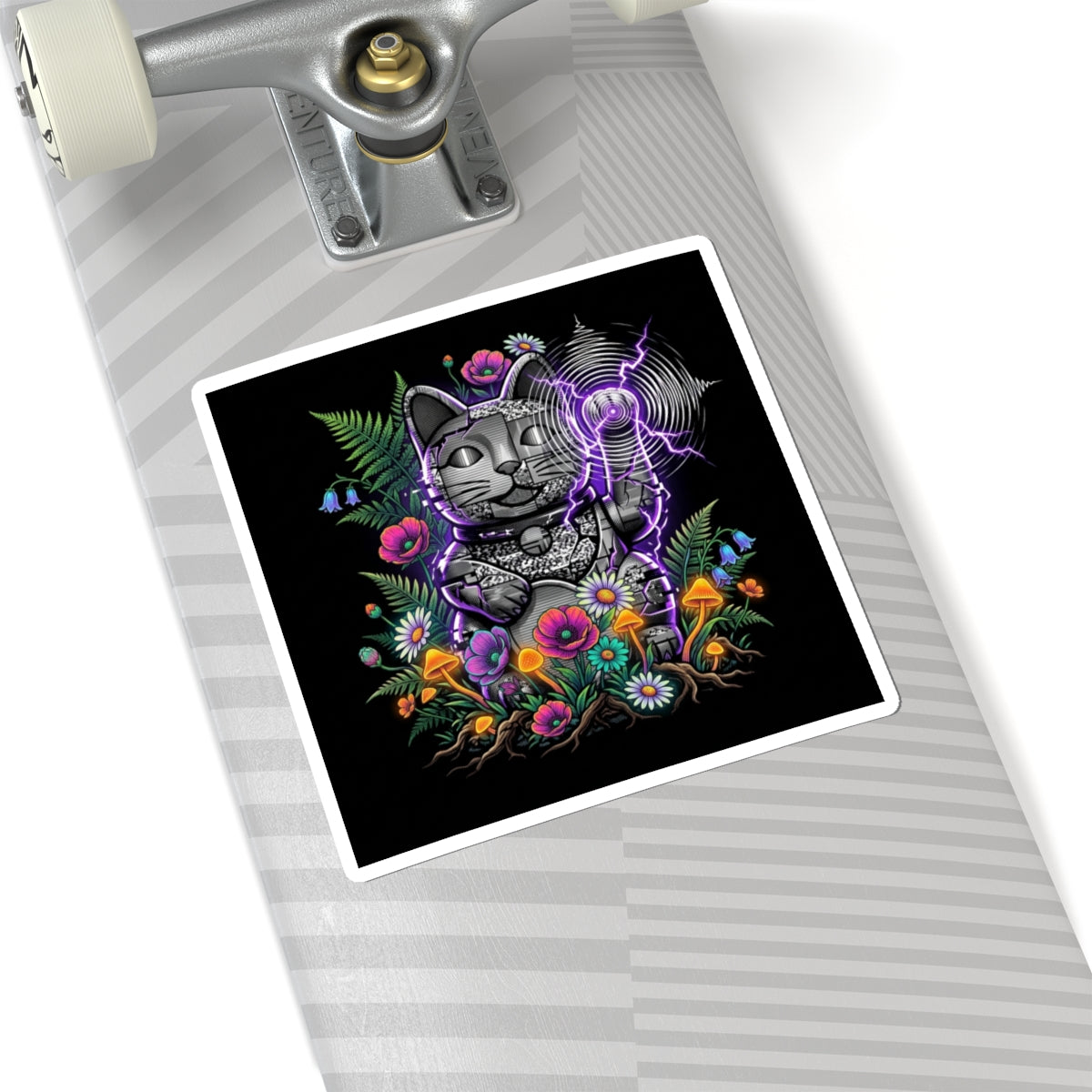 Kinetic Static Cat | Kiss-Cut Sticker - Planet Static