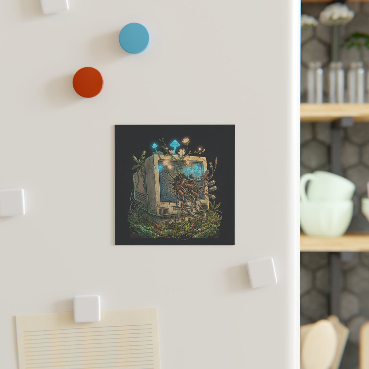 Filament Bloom | Square Fridge Magnet