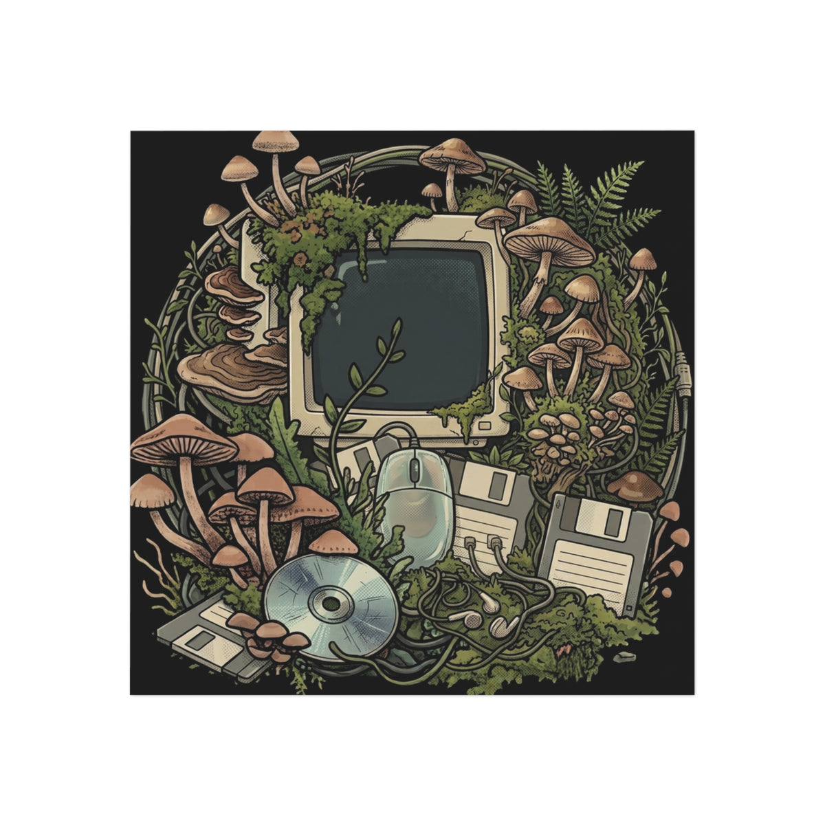 Desktop Terrarium | Square Fridge Magnet