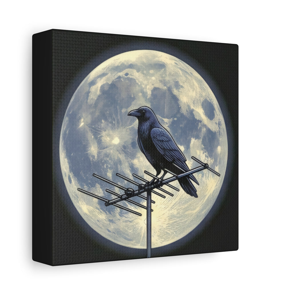 Crow on Antenna | Matte Canvas