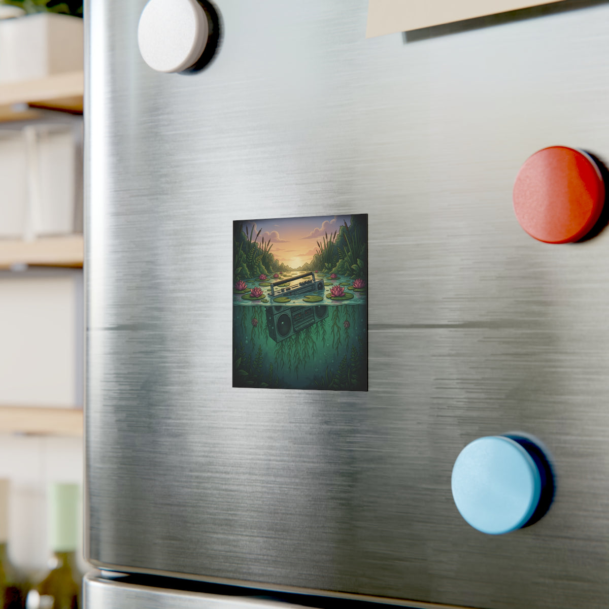 Submerged Frequency | Square Fridge Magnet