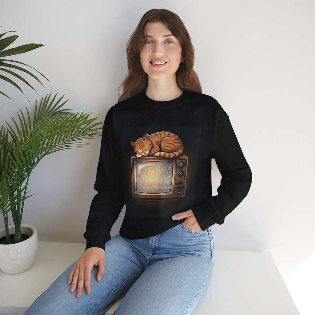 CRT TV Cat | Crewneck Sweatshirt