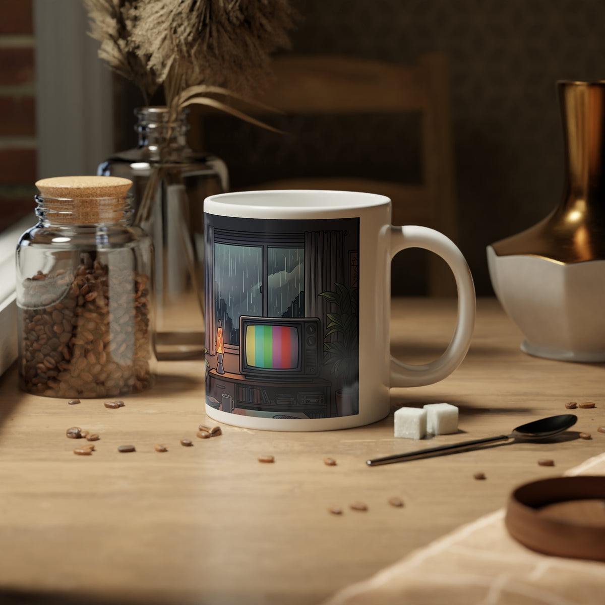 Rainy Night Broadcast | 20 oz Coffee Mug