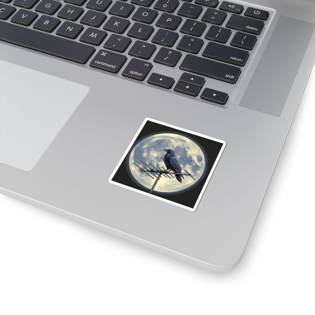 Crow on Antenna | Kiss-Cut Sticker