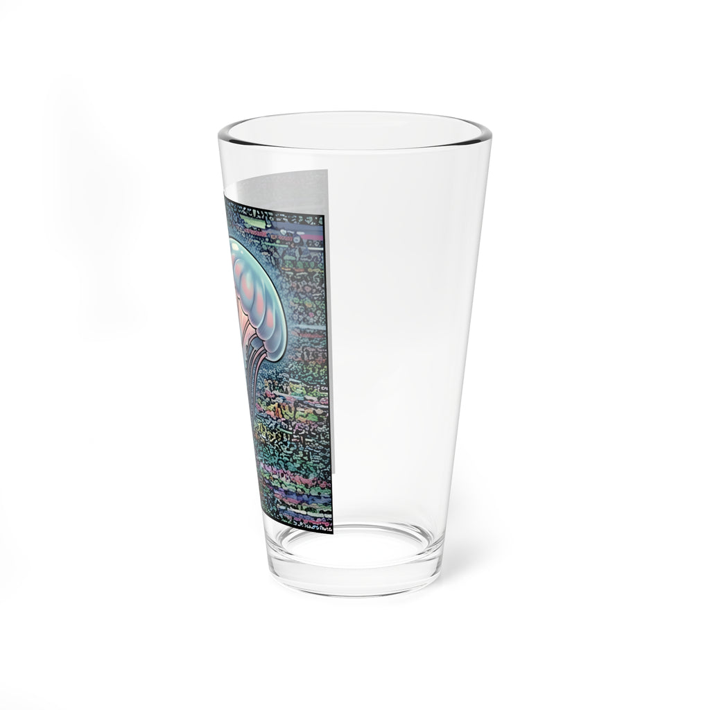 Glitched Jellyfish | 16 oz Glass