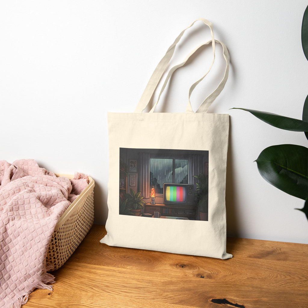 Rainy Night Broadcast | Canvas Tote Bag