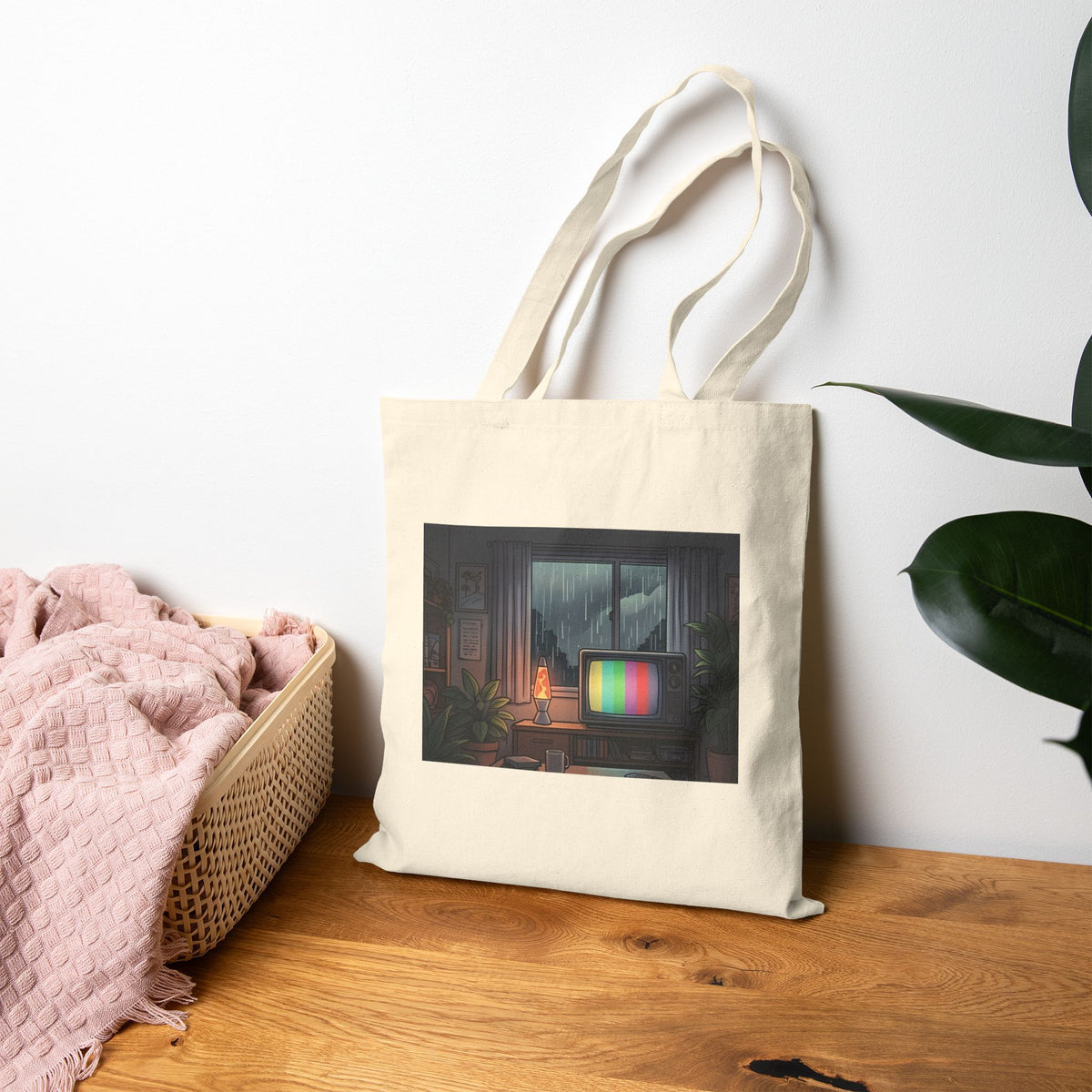Rainy Night Broadcast | Canvas Tote Bag
