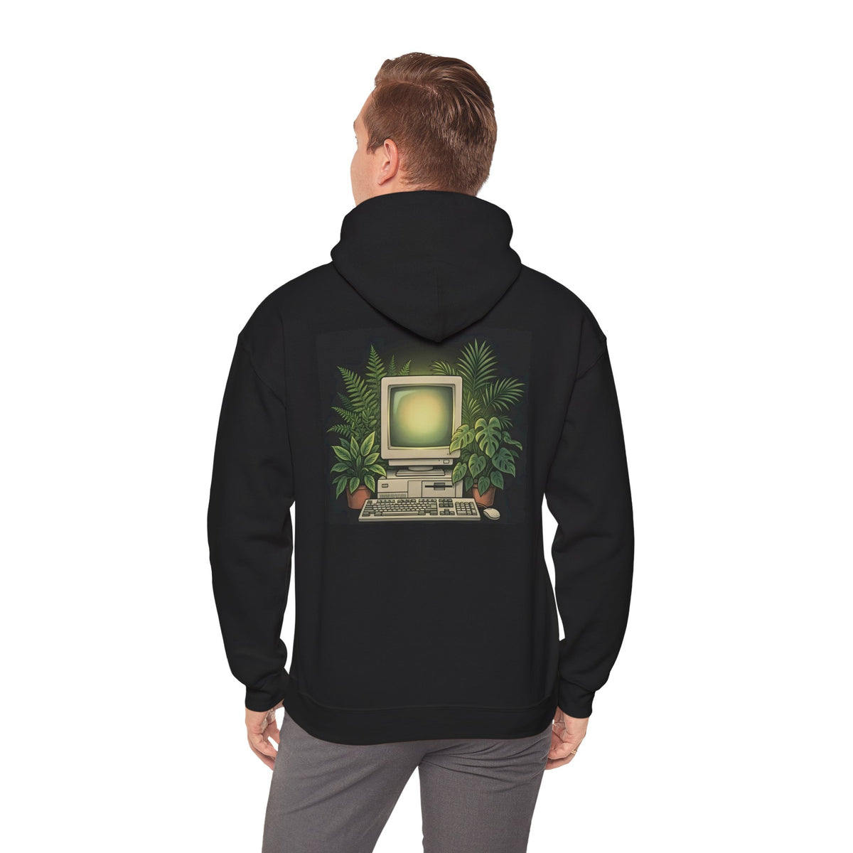 Computer Garden | Print on Back Hoodie