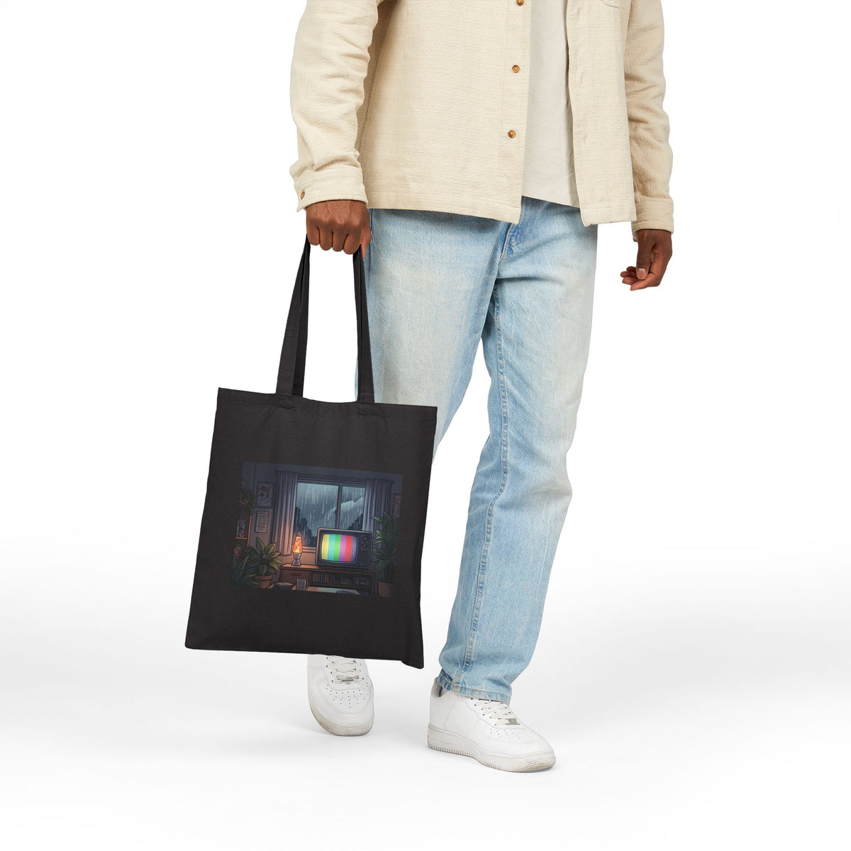 Rainy Night Broadcast | Canvas Tote Bag