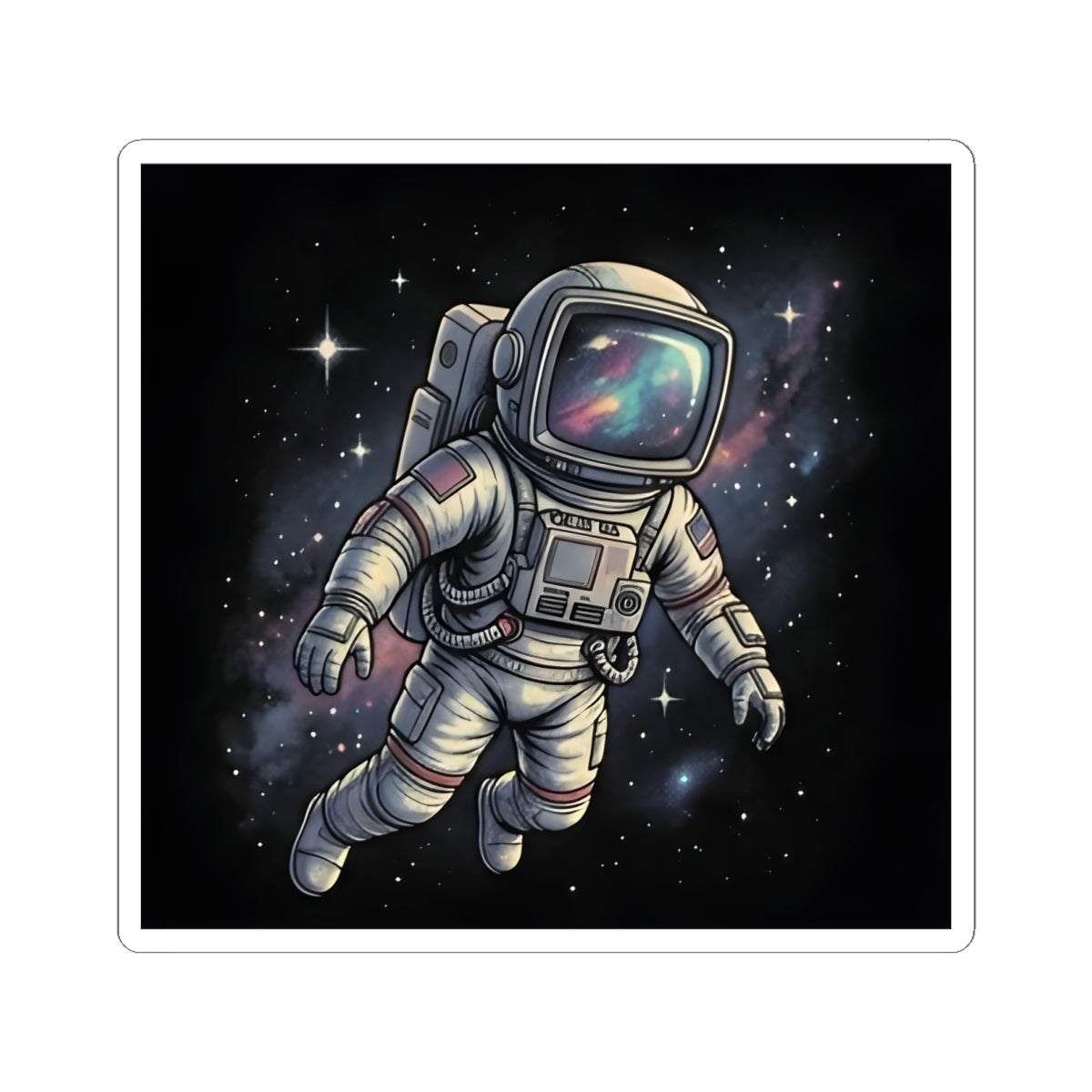 Floating Astronaut | Kiss-Cut Sticker