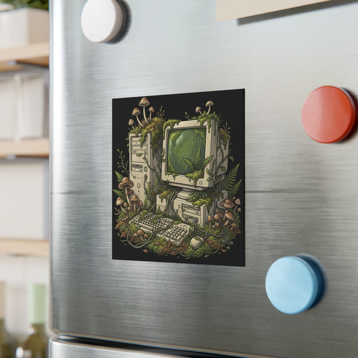 Forest Terminal | Square Fridge Magnet