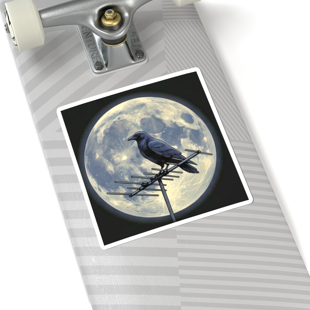 Crow on Antenna | Kiss-Cut Sticker