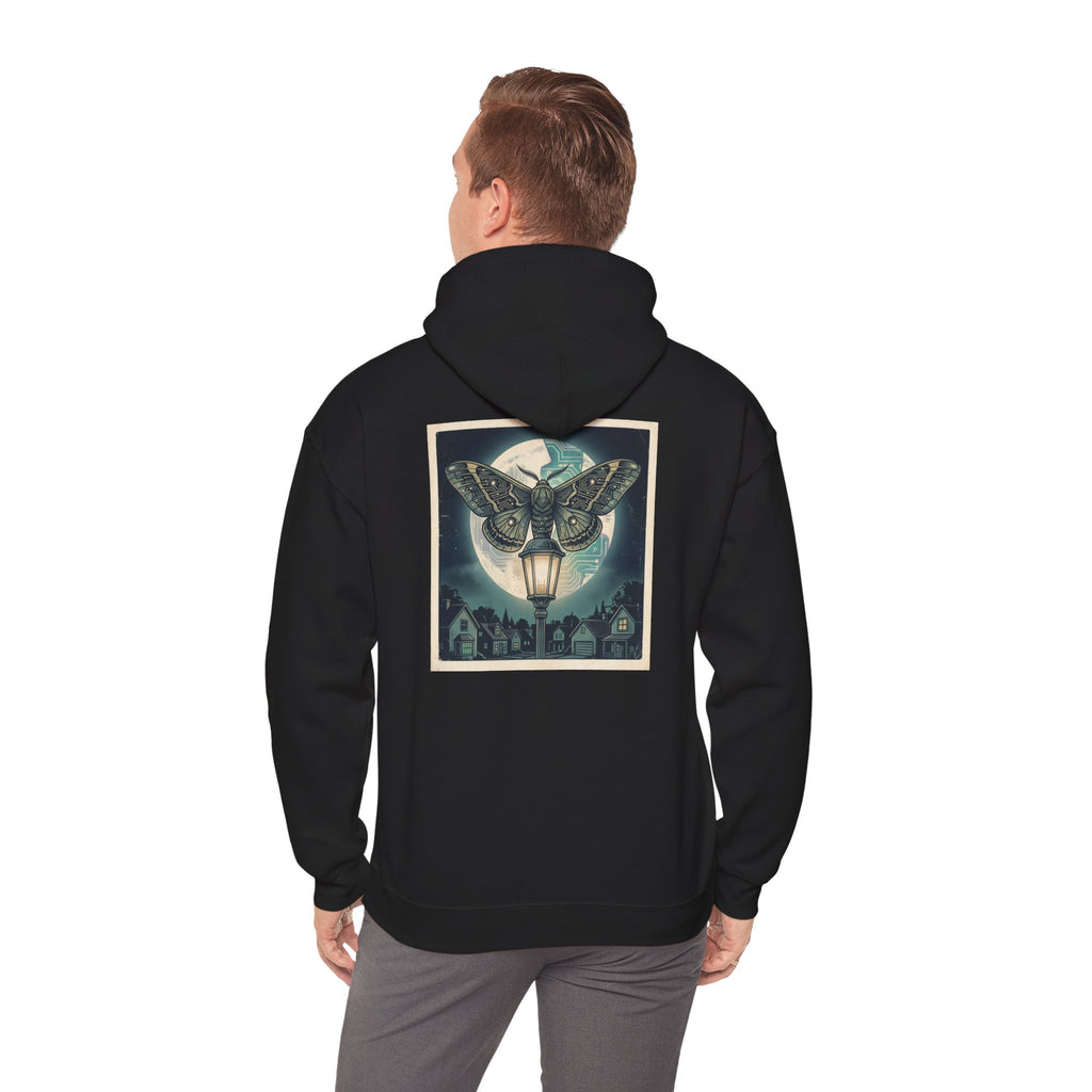 Circuit Moth | Print on Back Hoodie