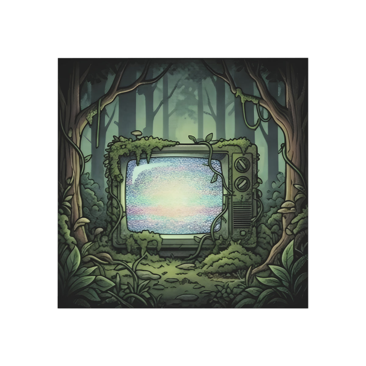 Forest CRT | Square Fridge Magnet