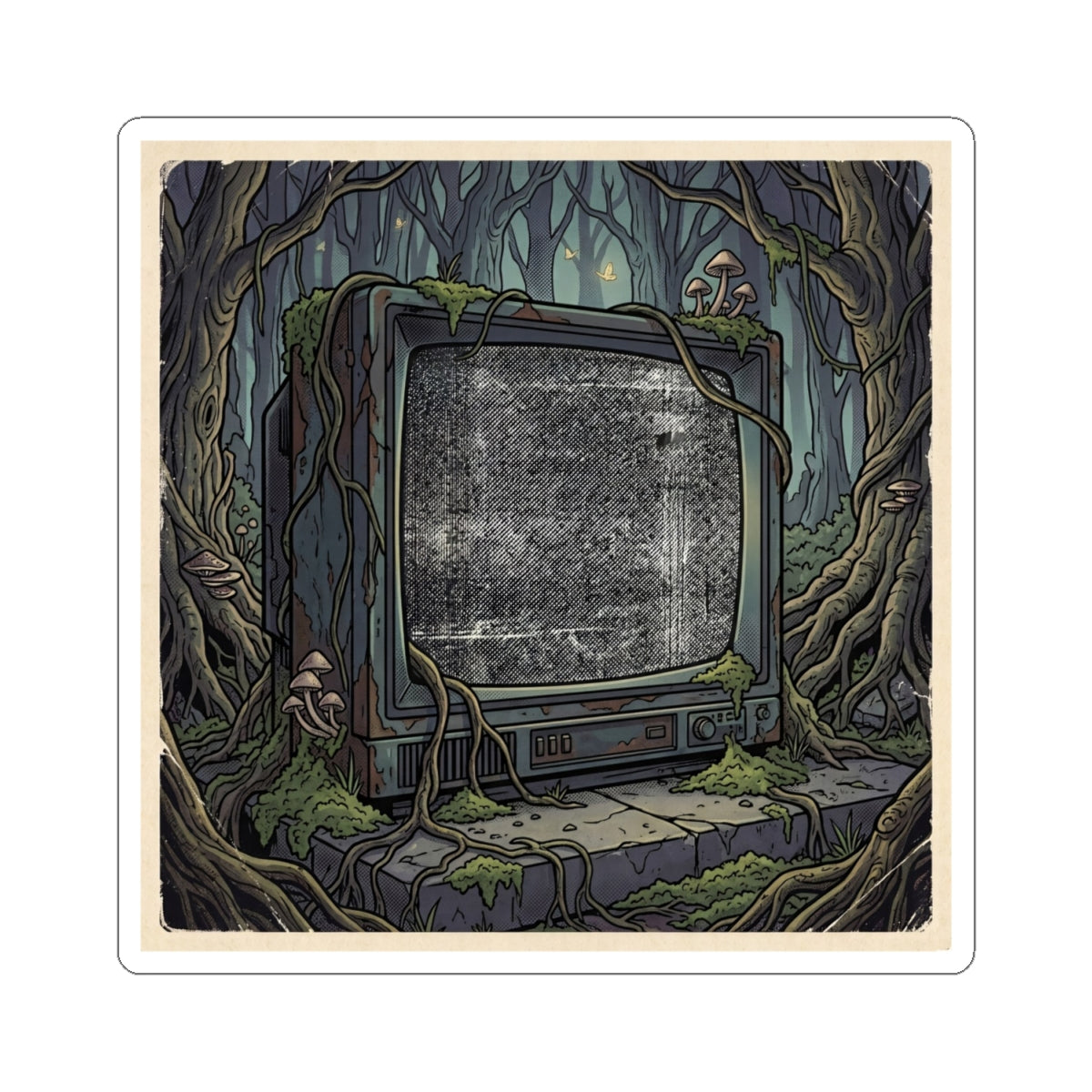 Forest Static | Kiss-Cut Sticker