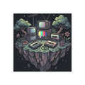 Floating Island | Square Fridge Magnet