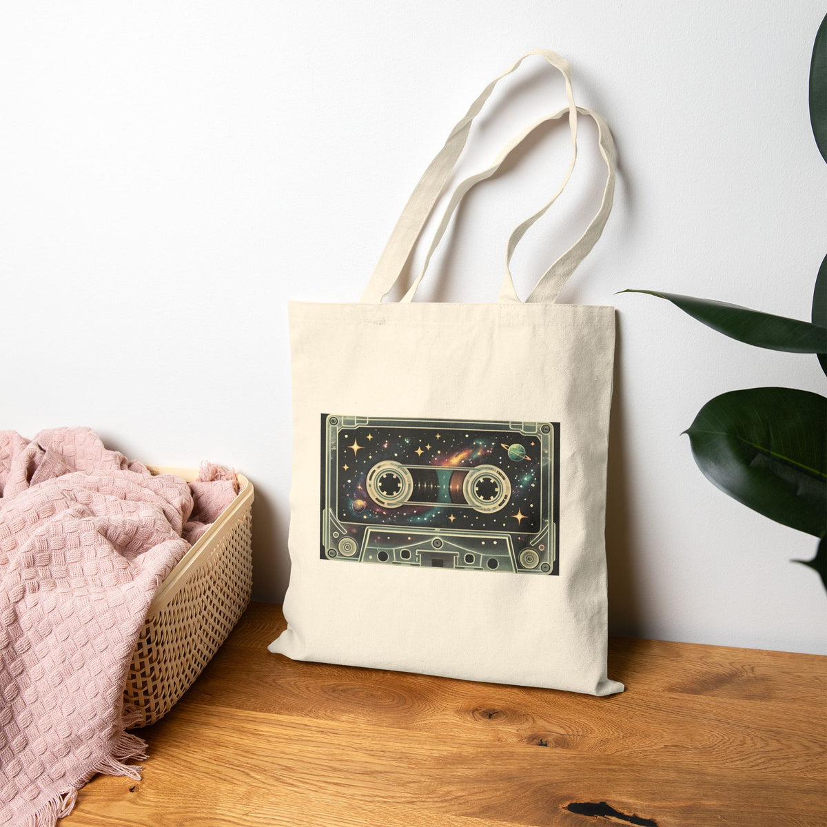 Galaxy Cassette Tape | Canvas Tote Bag