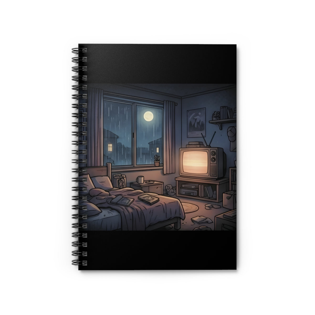 Rainy Bedroom | Spiral Bound Notebook