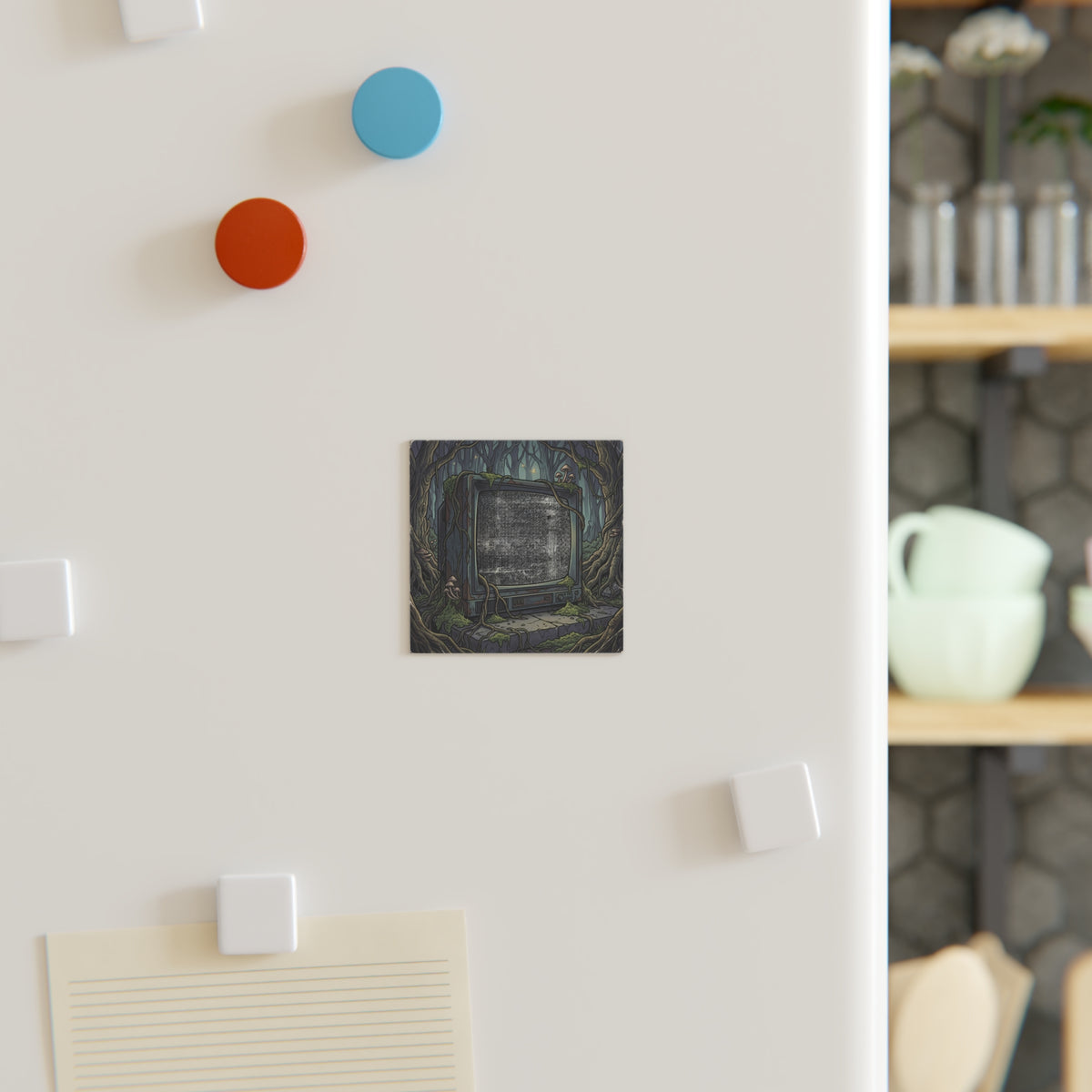 Forest Static | Square Fridge Magnet