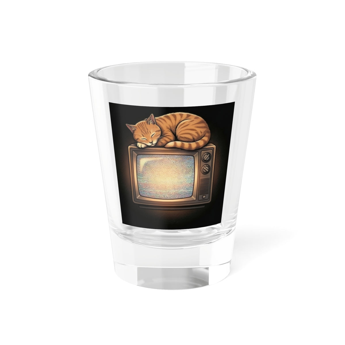 CRT TV Cat | Shot Glass
