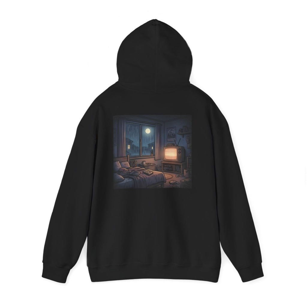 Rainy Bedroom | Print on Back Hoodie