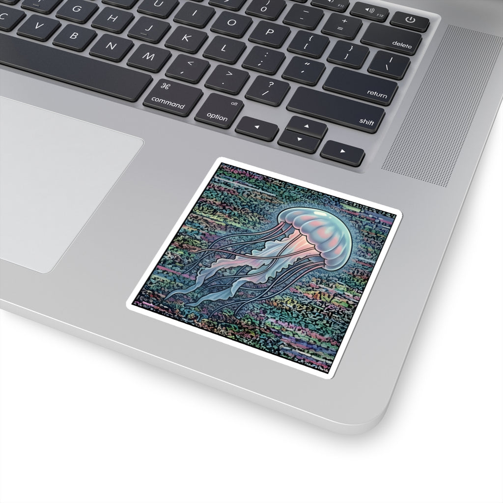 Glitched Jellyfish | Kiss-Cut Sticker