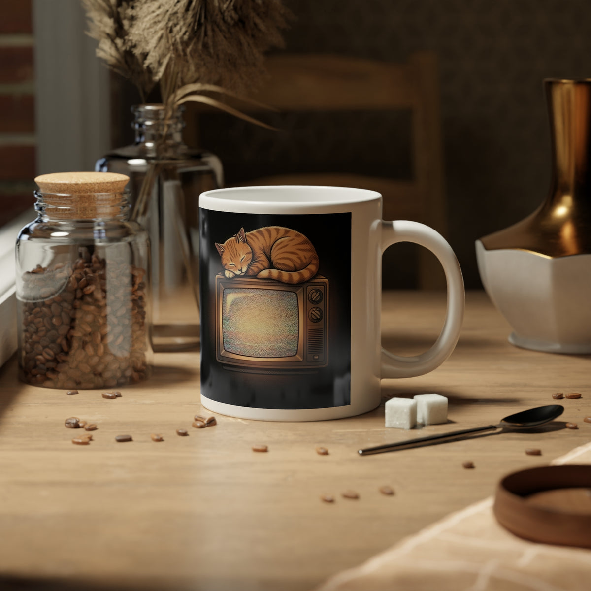 CRT TV Cat | 20 oz Coffee Mug