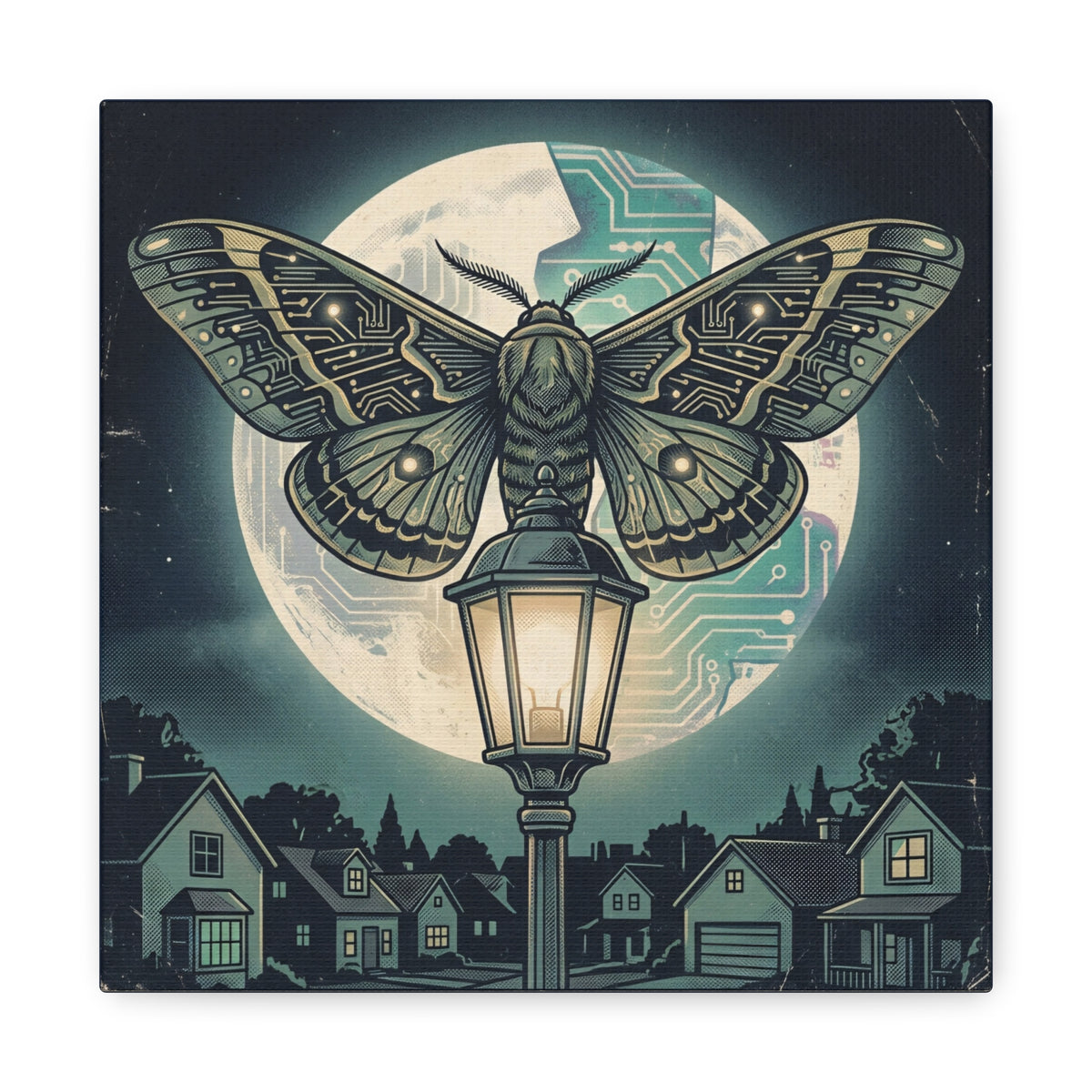 Circuit Moth | Matte Canvas