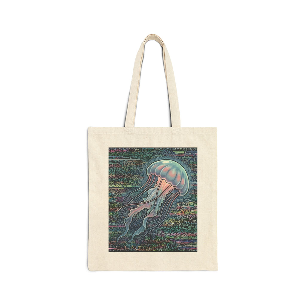 Glitched Jellyfish | Canvas Tote Bag