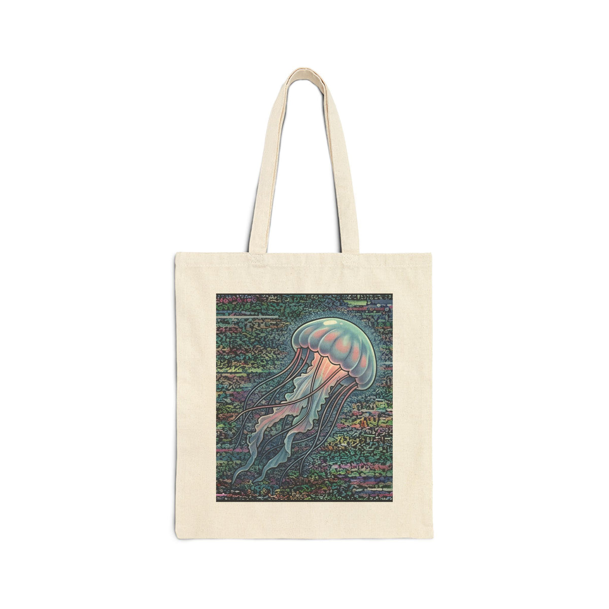 Glitched Jellyfish | Canvas Tote Bag