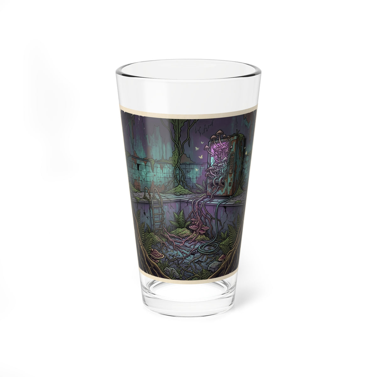 Overgrown Vending Machine | 16 oz Glass