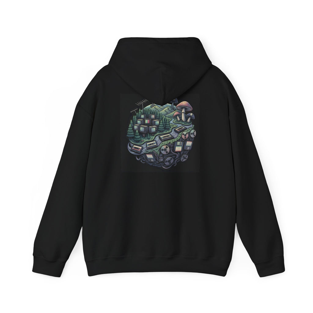 Planet Static | Print on Back Hoodie