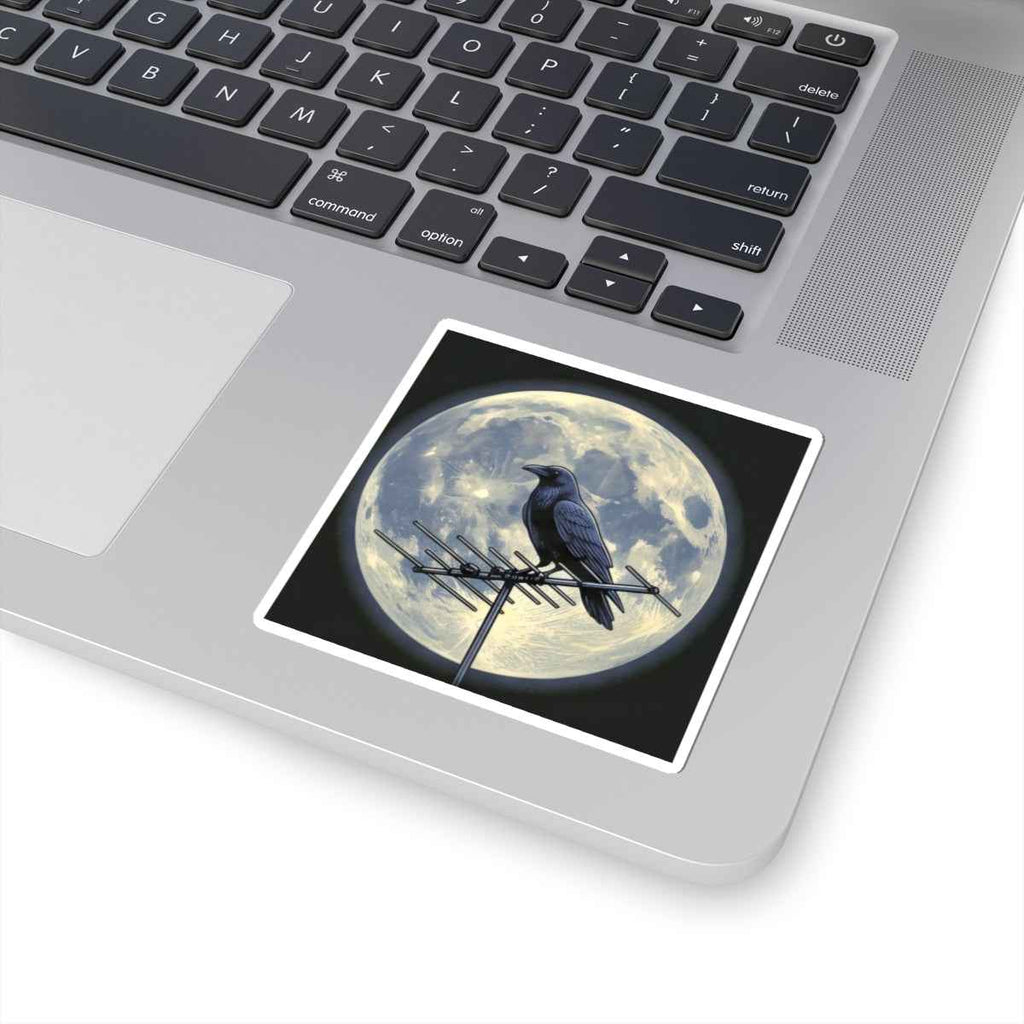 Crow on Antenna | Kiss-Cut Sticker